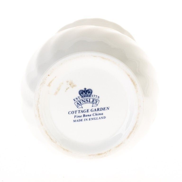 Aynsley Porcelain Ceramic Butterflies Vase photo for sale