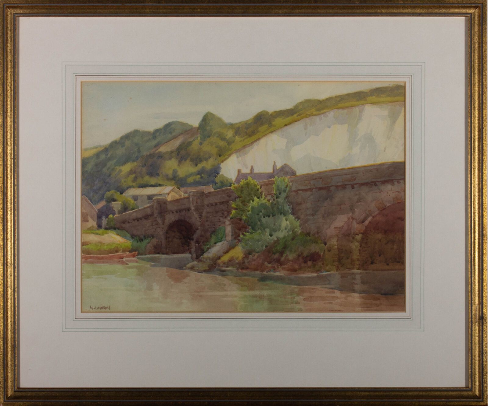 W. Lawson   Mid 20th Century Watercolour, The Bridge At Amberley
