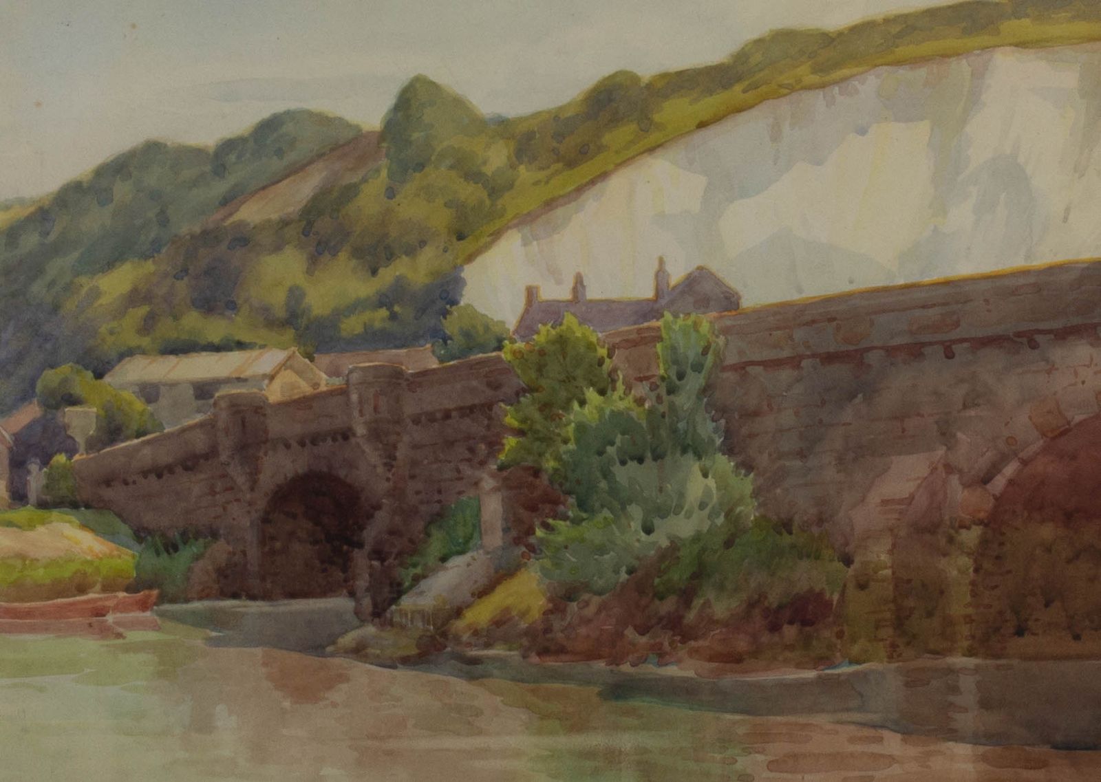 W. Lawson   Mid 20th Century Watercolour, The Bridge At Amberley photo furniture