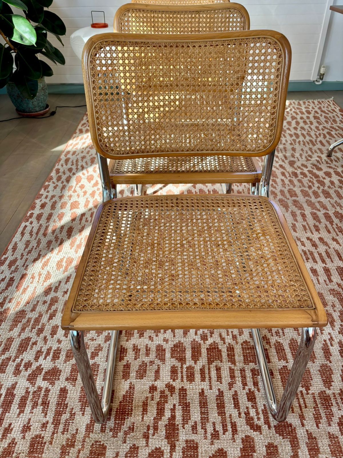 Set Of 4 Authentic Marcel Breuer B32 Cesca Chairs   Mid Century Modern Icons