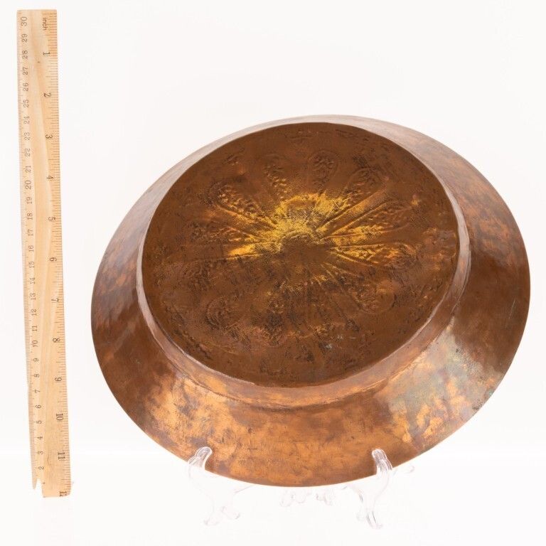 Antique Islamic Middle Eastern Engraved Copper Plate photo Home Decor