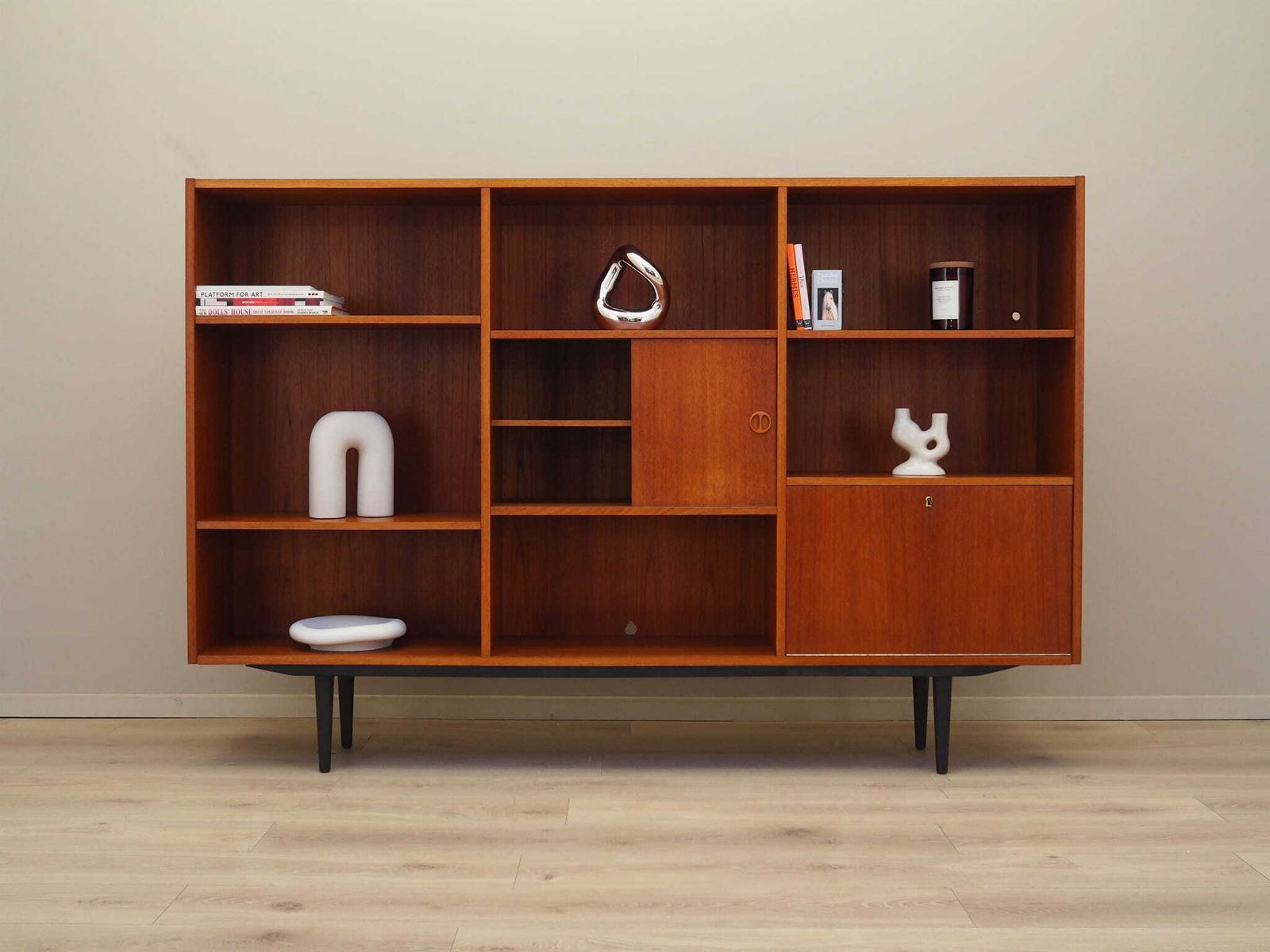 Teak Bookcase, Danish Design, 1970s, Production: Denmark photo for sale