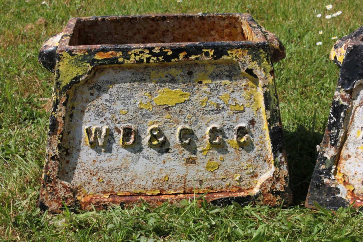 625.0 Two Cast Iron Weymouth Dorchester Golf Club Hole Markers Planters. C1893 photo