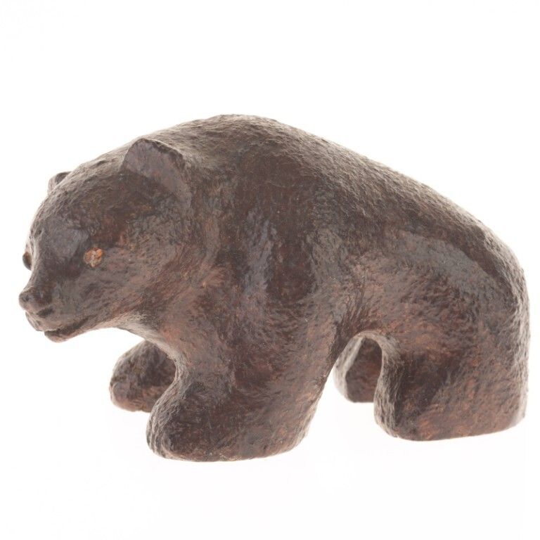 Antique Black Forest Wooden Bear Carving