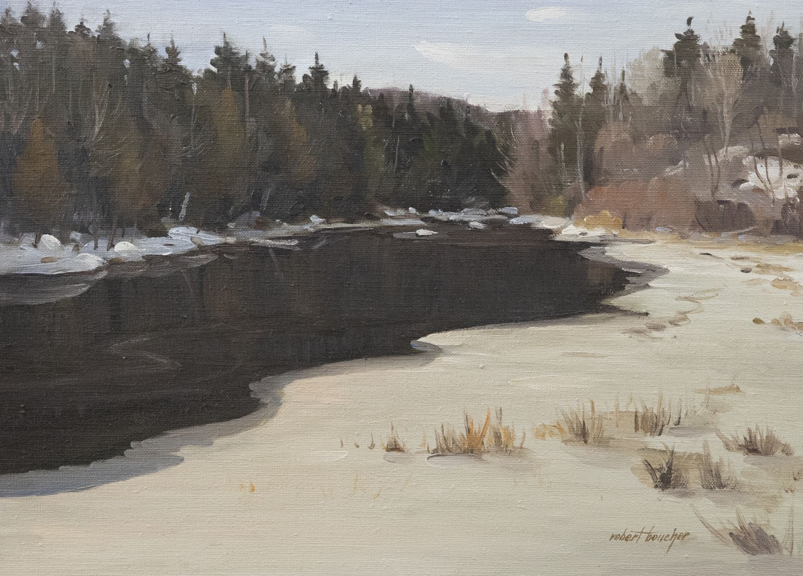 Robert Boucher (B.1942)   20th Century Oil, River In Winter