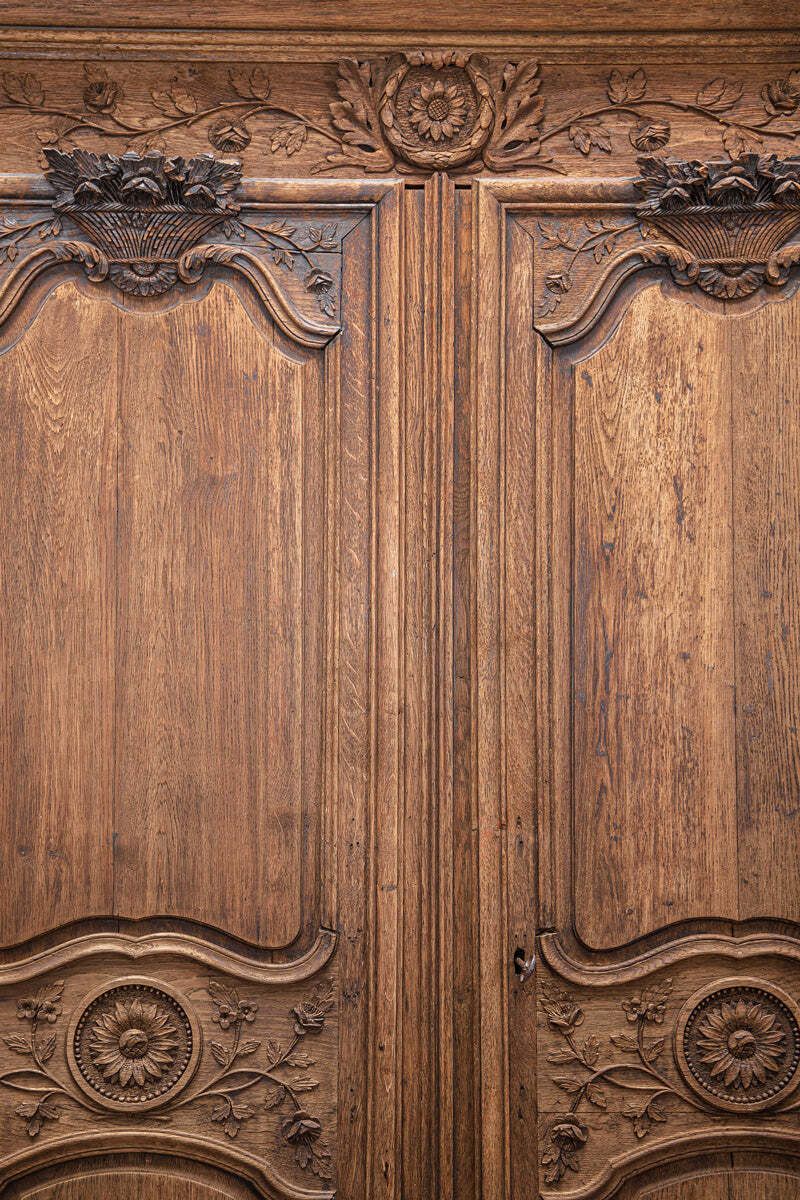Rustic Antique French Marriage Armoire photo furniture