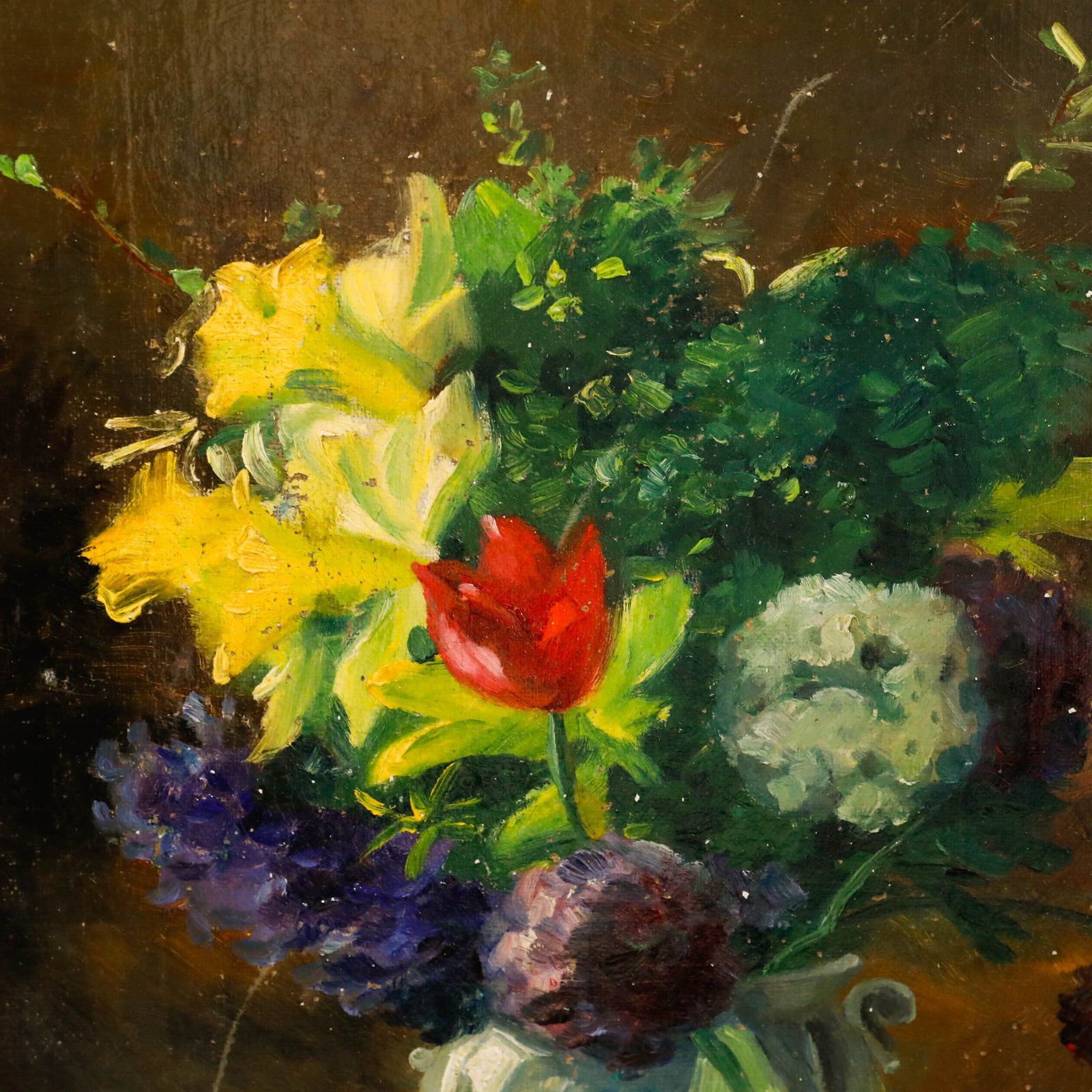 Marie Von Der Osten (B.1856)   Framed 1927 Oil, Still Life Of Flowers photo Art