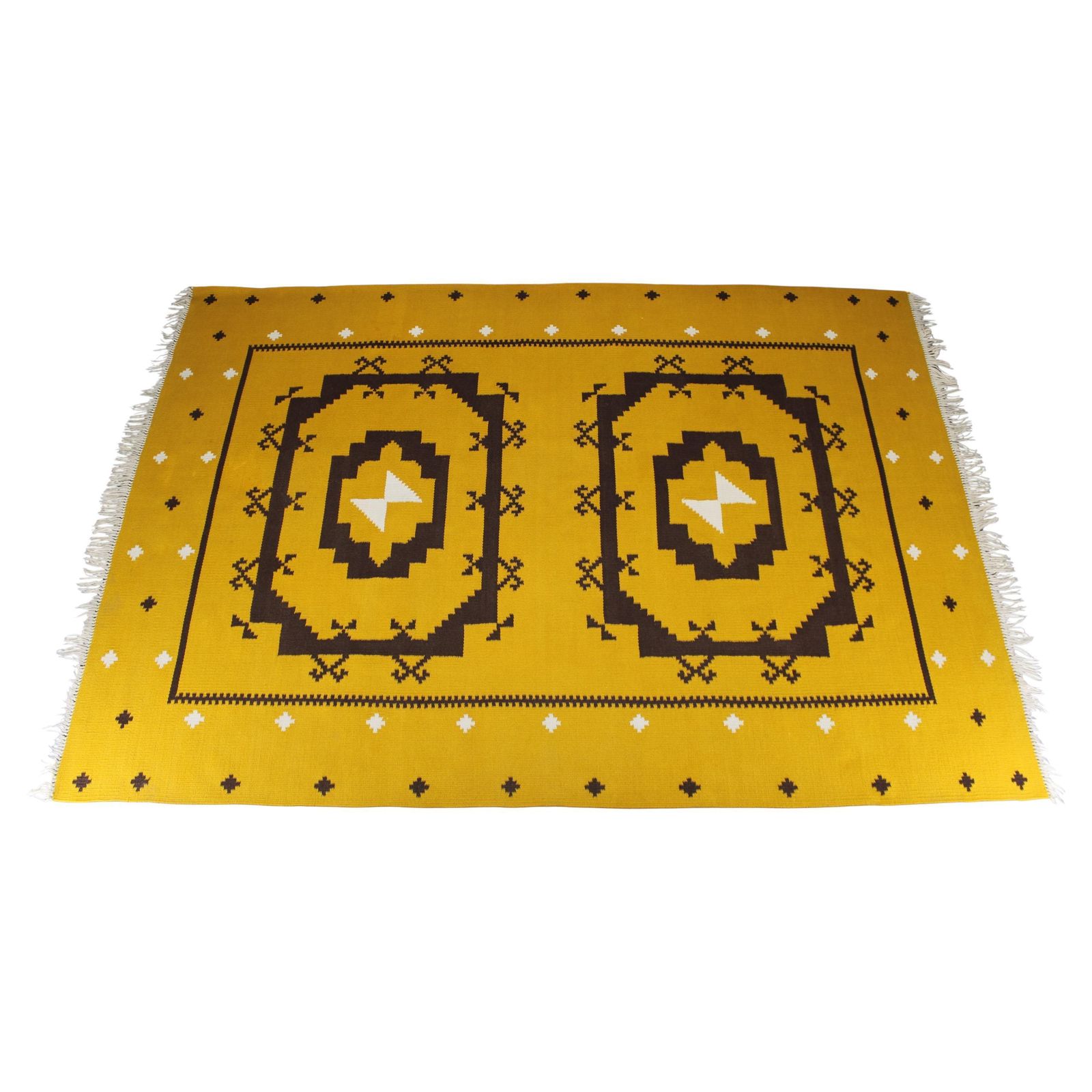 1950s Large Kilim Wool Rug, Czechoslovakia