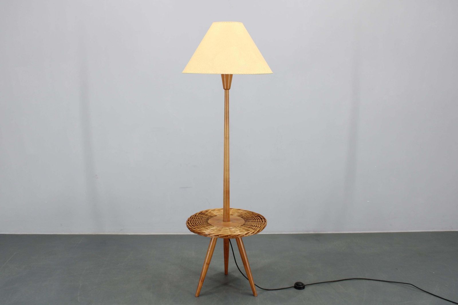 1970s Jan Kalous Wooden Floor Lamp For Uluv, Czechoslovakia photo furniture