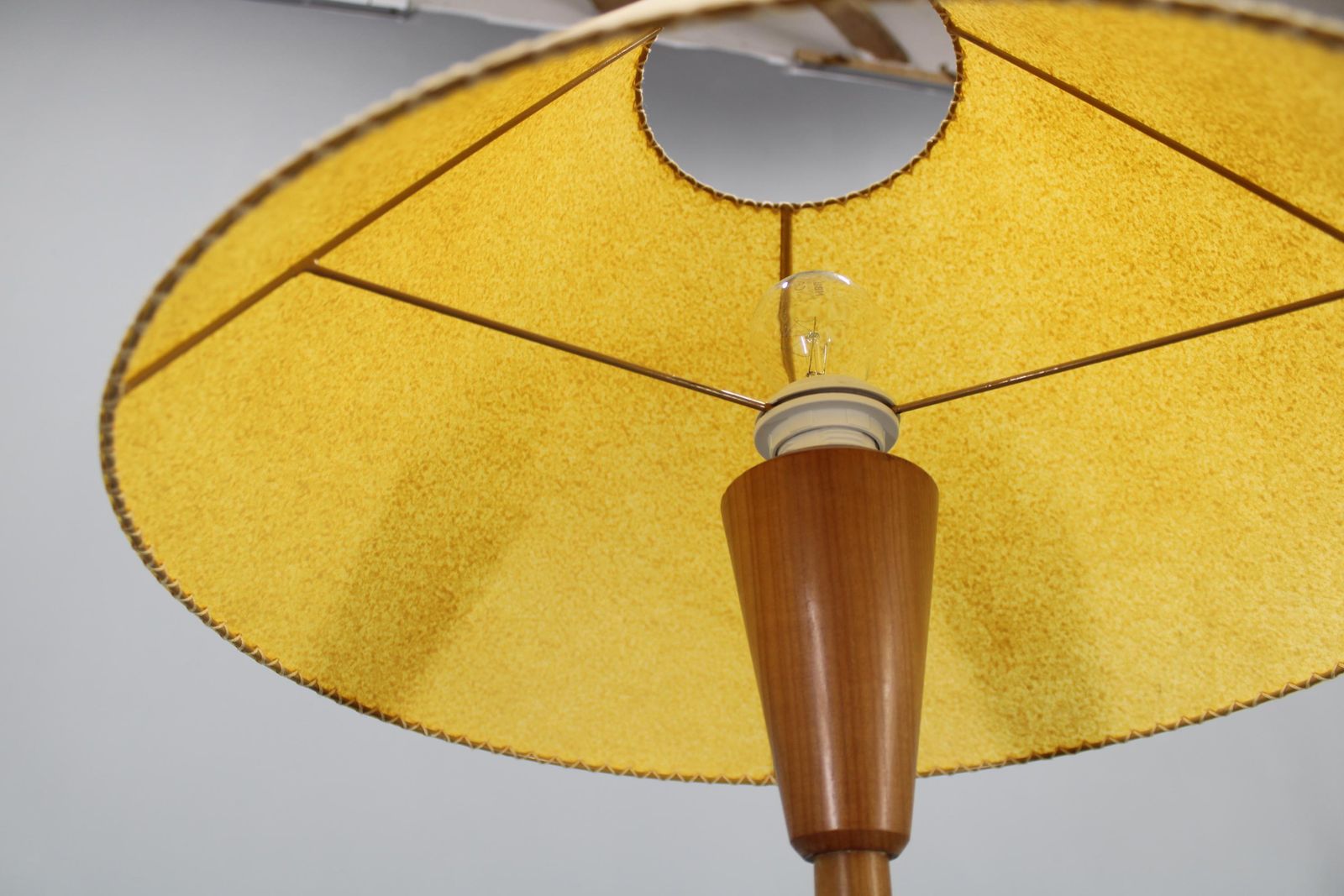 1970s Jan Kalous Wooden Floor Lamp For Uluv, Czechoslovakia photo vintage