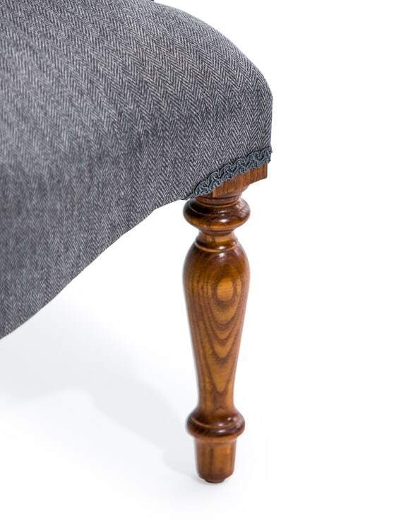 Pewter Herringbone Button Back Grey Occasional Armchair   Hand Made In The Uk photo Furniture