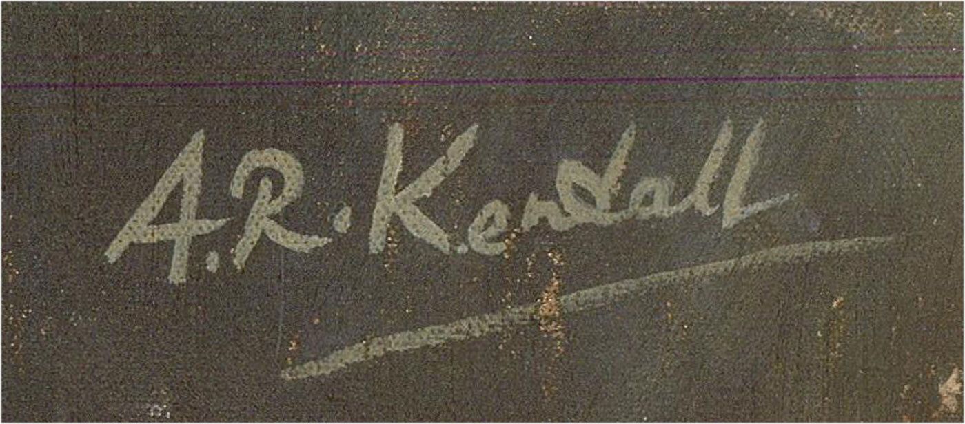 Alice Rebecca Kendall (1922 2011)   Mid 20th Century Oil, Sleeping Baby photo Art