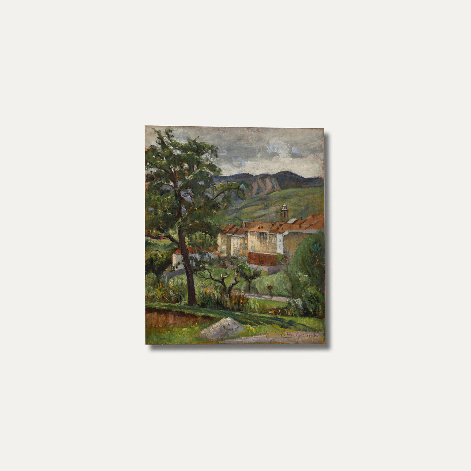 Cecile Hertz Eyrolles (1875 1974)   Mid 20th Century Oil, View Of The Valley photo buy