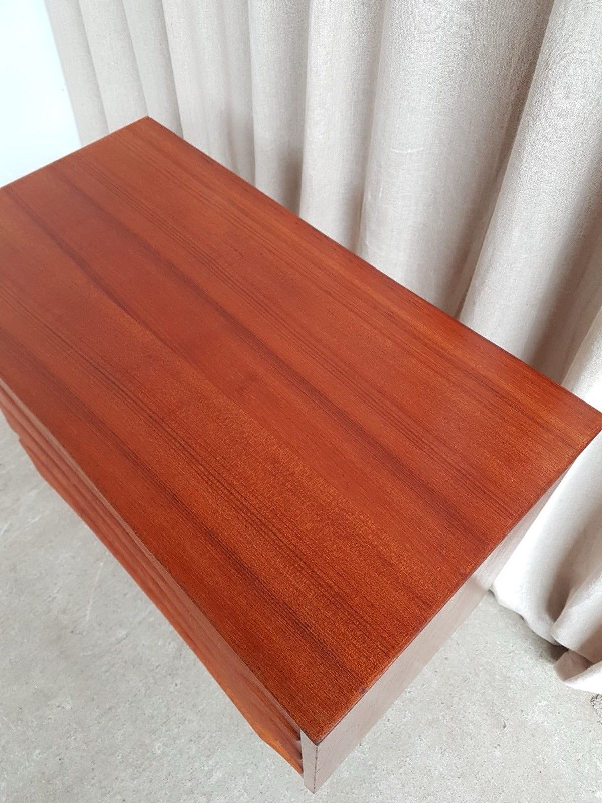 photo vintage Vtg Mid Century Danish Teak Chest Of Drawers Tallboy Retro Scandi R867
