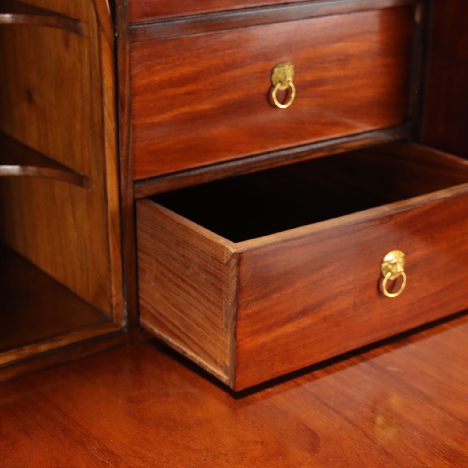 photo furniture Antique Empire Secrètaire Mahogany Walnut Italy XIX Century