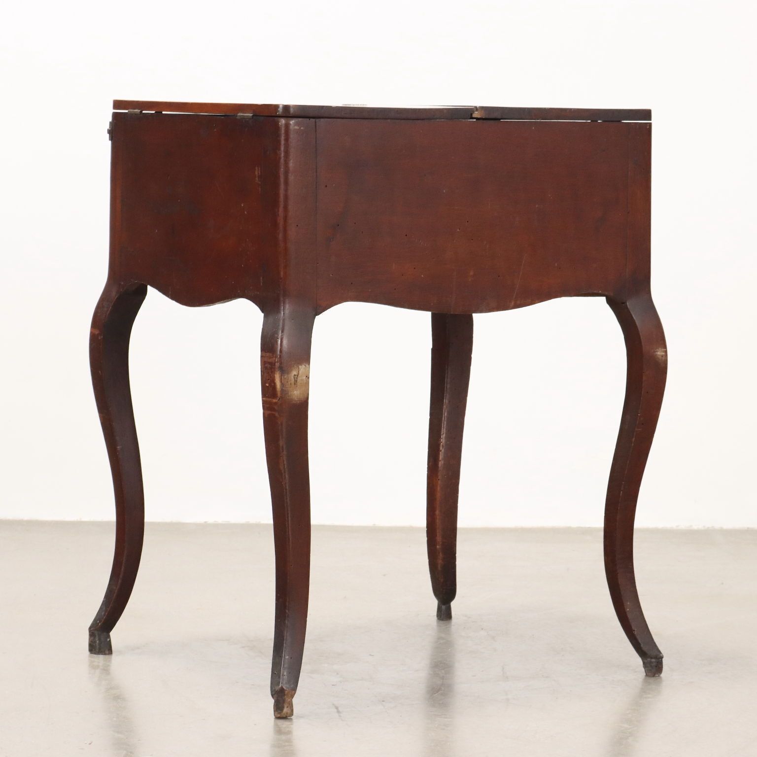 photo vinterior Antique Working Table Walnut Poplar Openable Top XIX Century