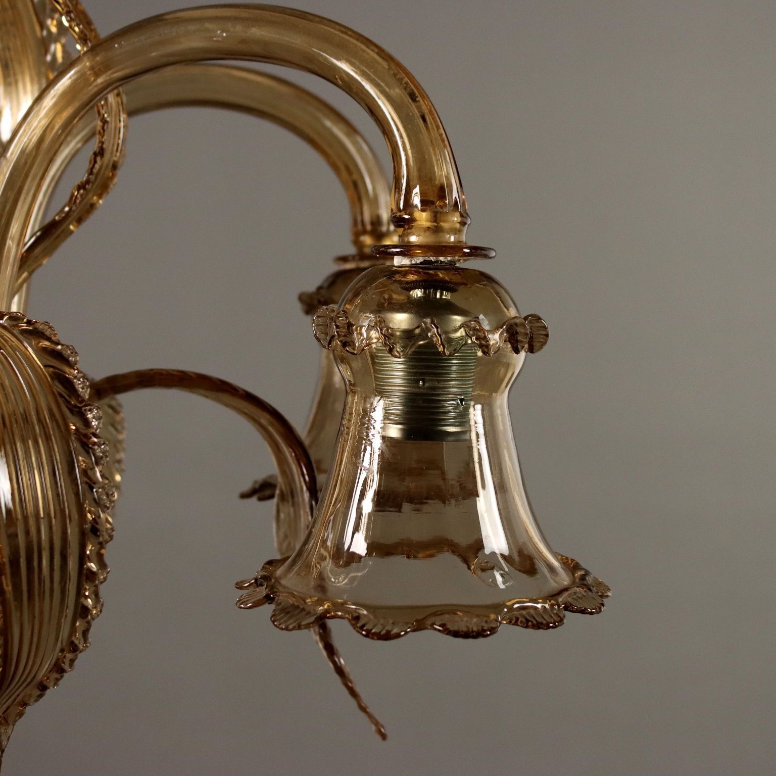 Antique Chandelier Murano Glass Venice Italy XX Century photo vinterior
