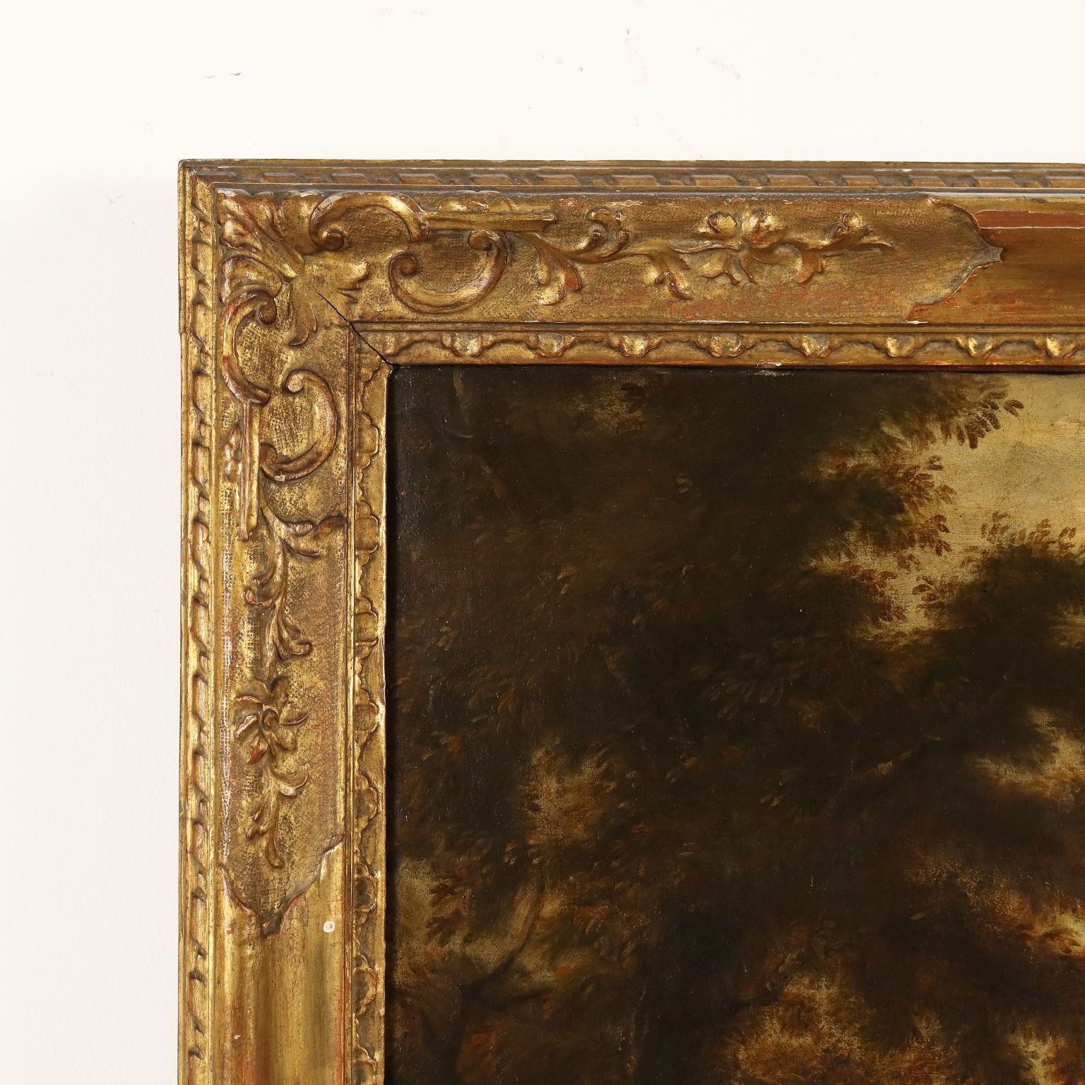 Art Antique Painting Landscape With Stream Mill XVIII Century photo