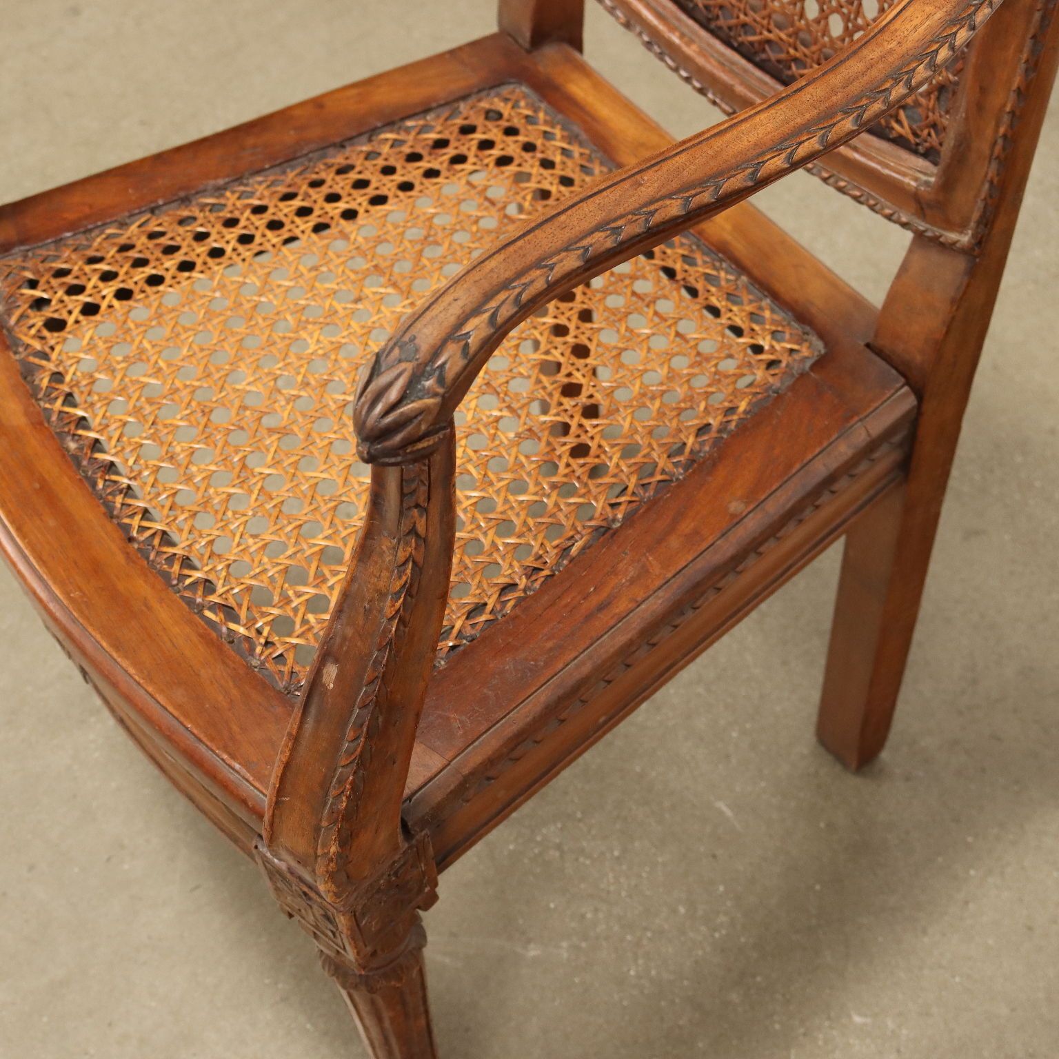 Armchair Neoclassical Style Walnut Beech France '700 photo Furniture