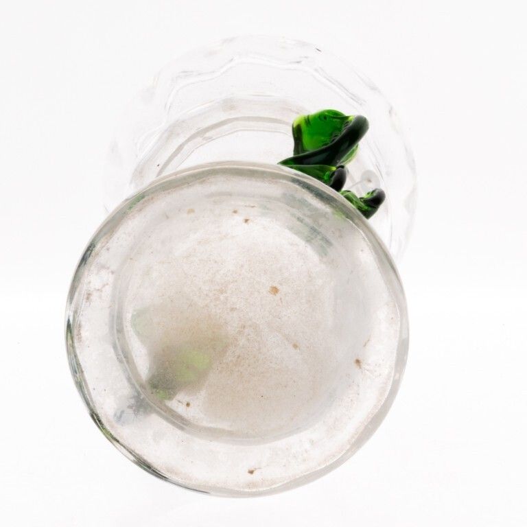 Antique Hand Blown Bohemian Glass Vase 19th Century photo for sale