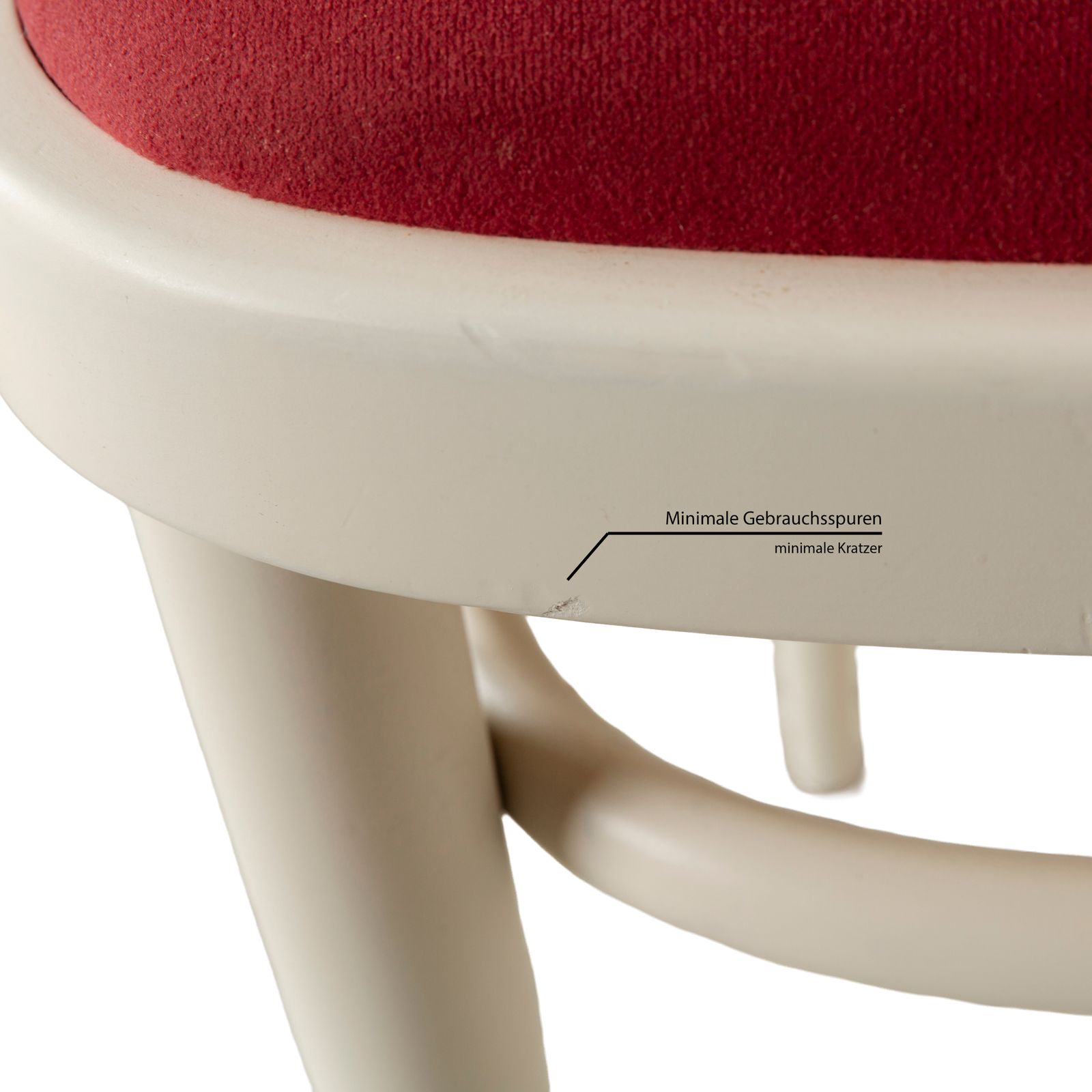 Set Of 8 Thonet 214 P Wood Red White Dining Chairs photo 4806.0