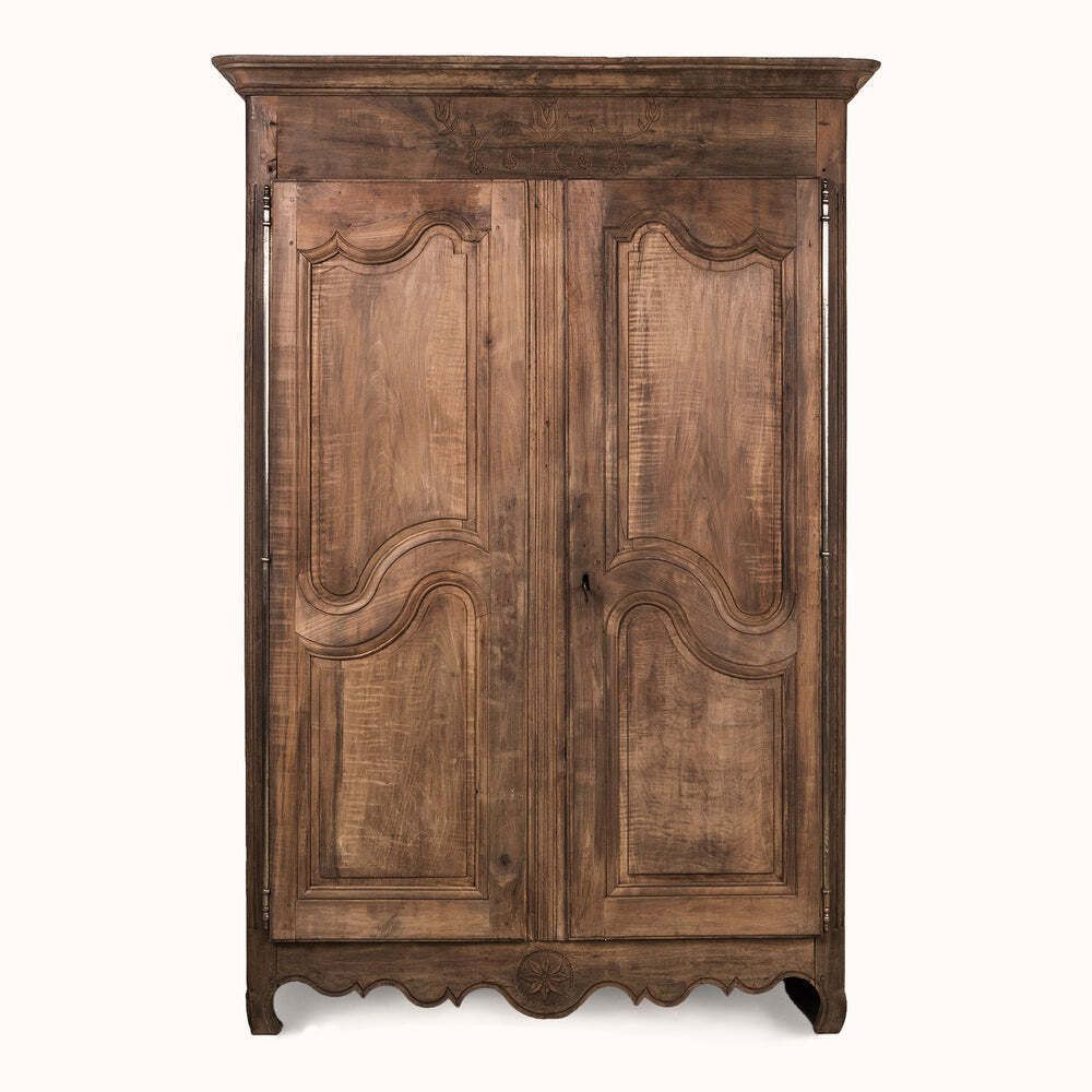 19th C Antique French Louis XV Armoire Or Wardrobe