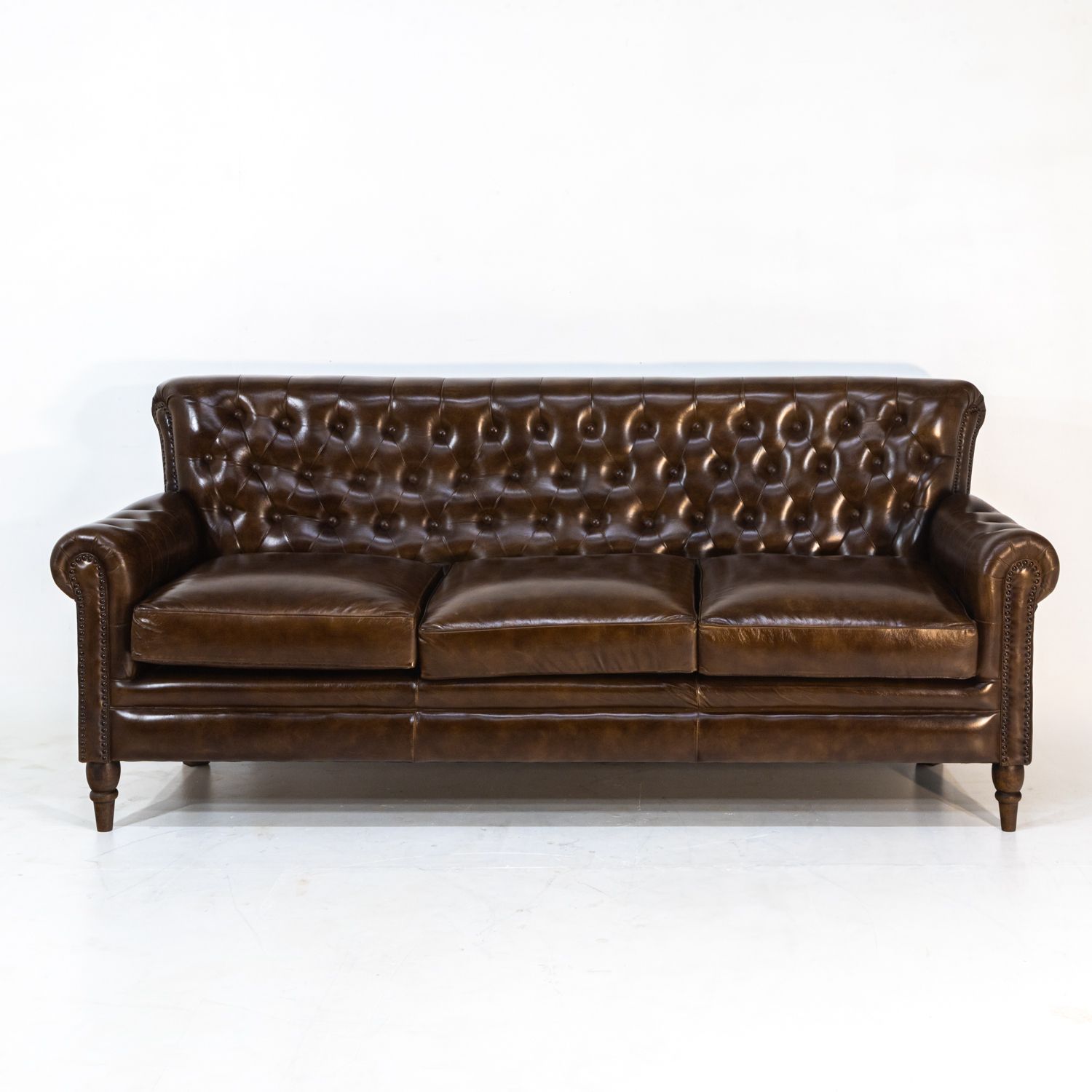 Leather Three Seater Sofa