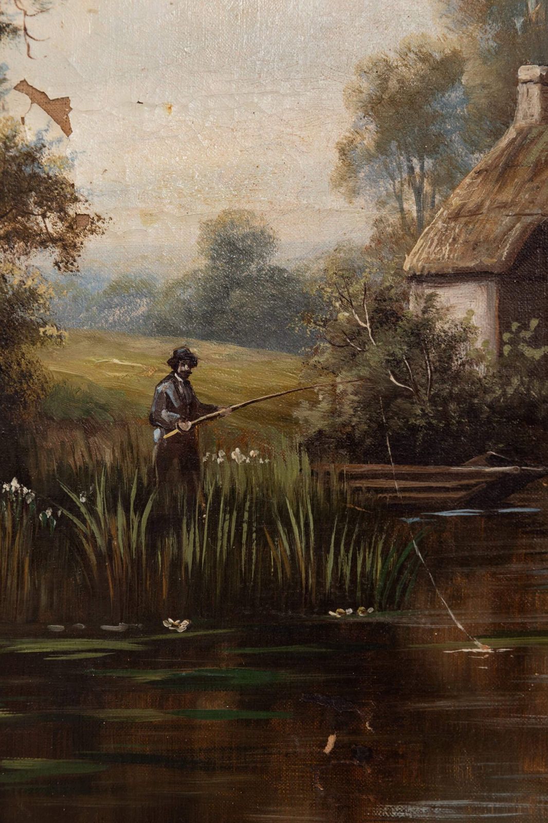 Early 20th Century Landscape Oil Painting photo for sale