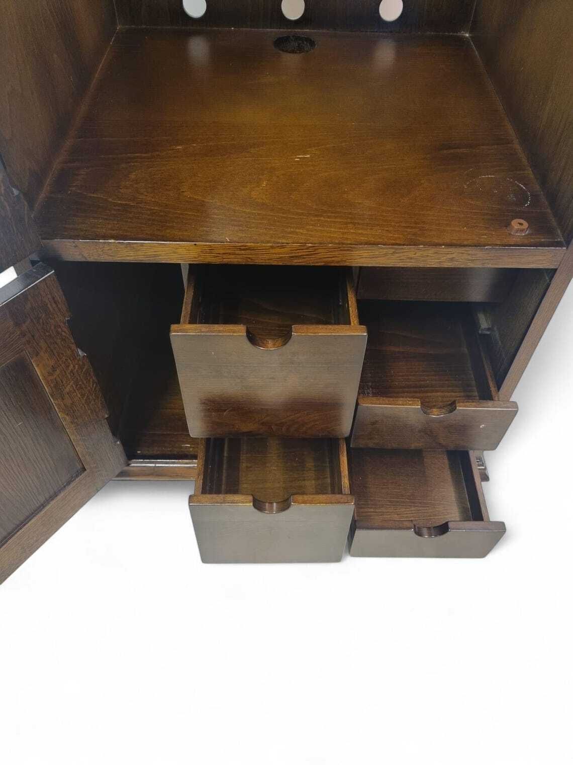 Vintage Old Charm Style Hi Fi Cabinet / Bookcase / Lifting Top / C1960 / photo vintage