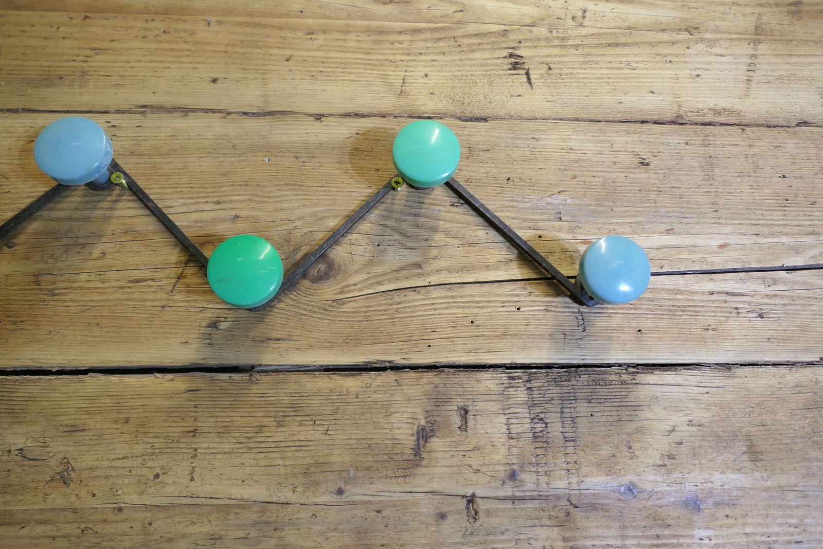 1950s Retro Style French Black W Coat Hooks photo 360.0