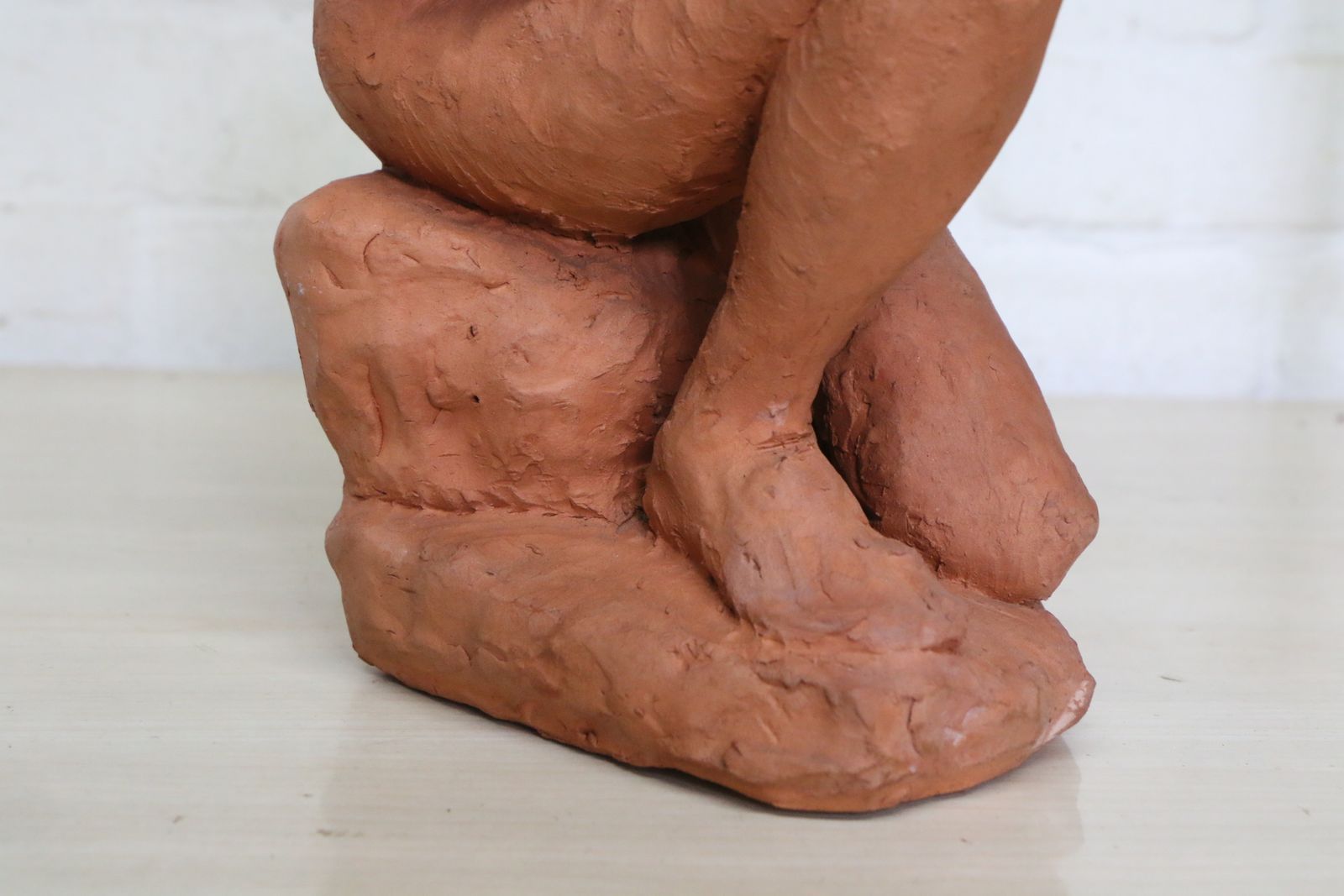 A Vintage Terracotta Sculpture Of A Seated Mature Woman One Of A Kind photo buy
