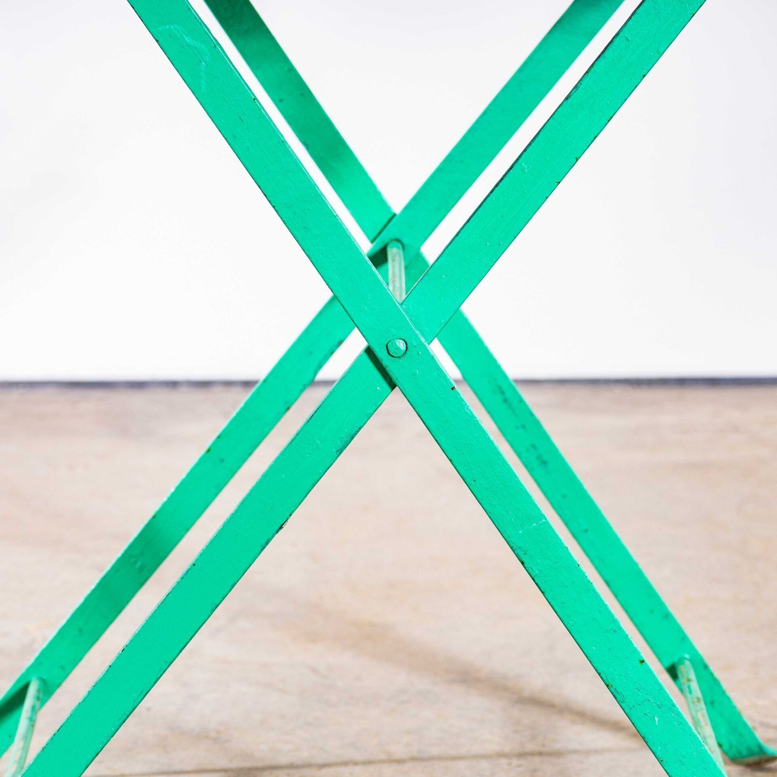 photo furniture 1950’s Slatted Pea Green French Outdoor Folding Chairs – Good Quantity Available