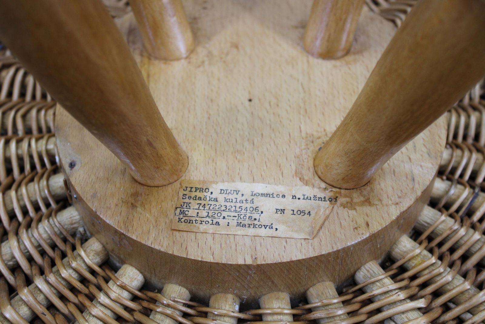 1970s Jan Kalous Wooden Stool For Uluv, Czechoslovakia photo vintage