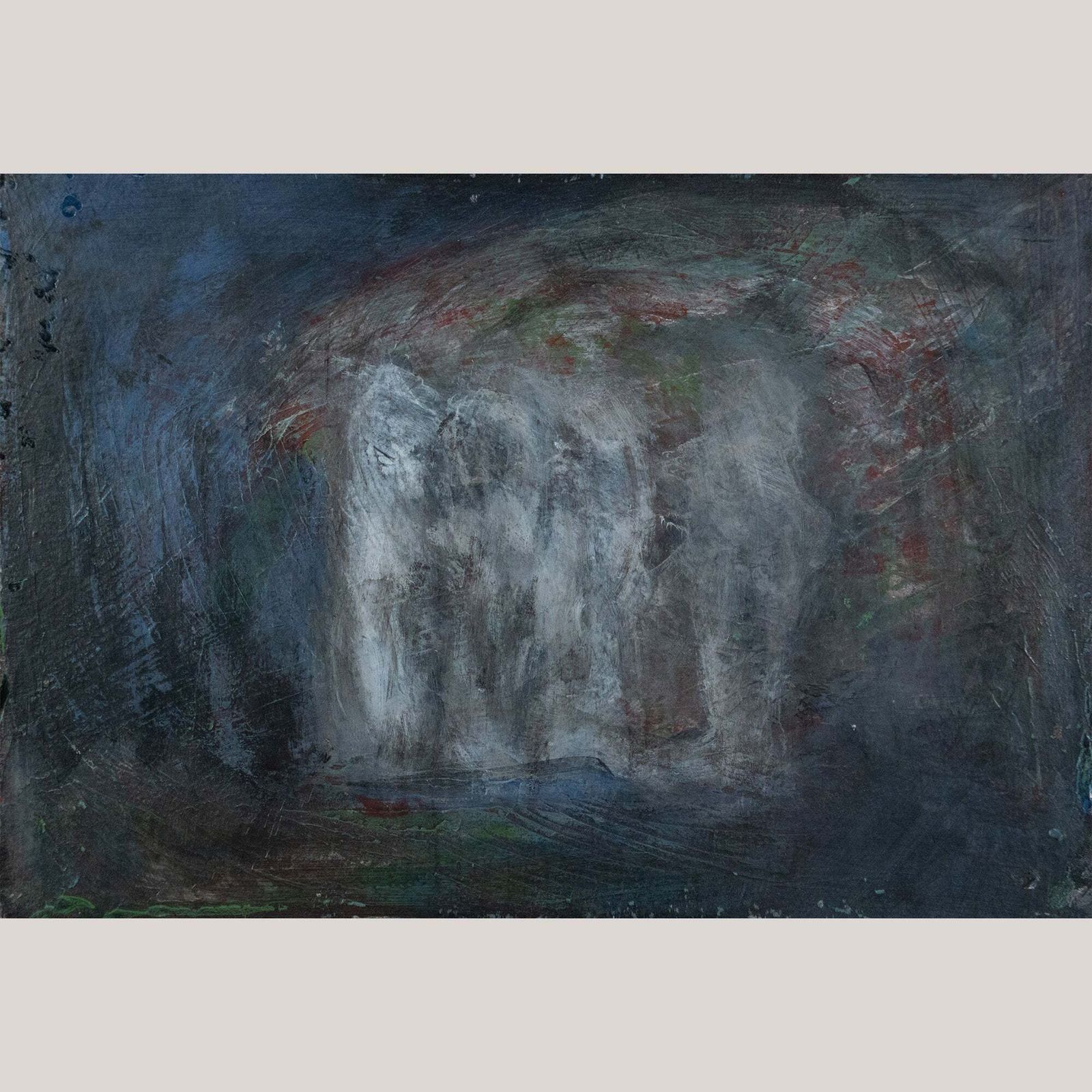 Abstracte Compositie In Blauw En Grijs – Manuel Rufi Gibert