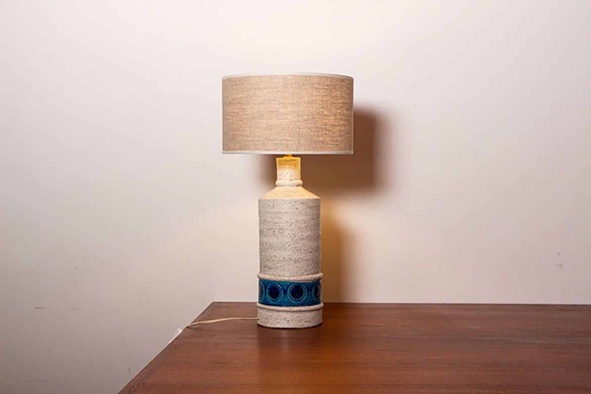photo furniture Large Italian Ceramic Floor Lamp By Aldo Londi For Bitossi, 1960s.