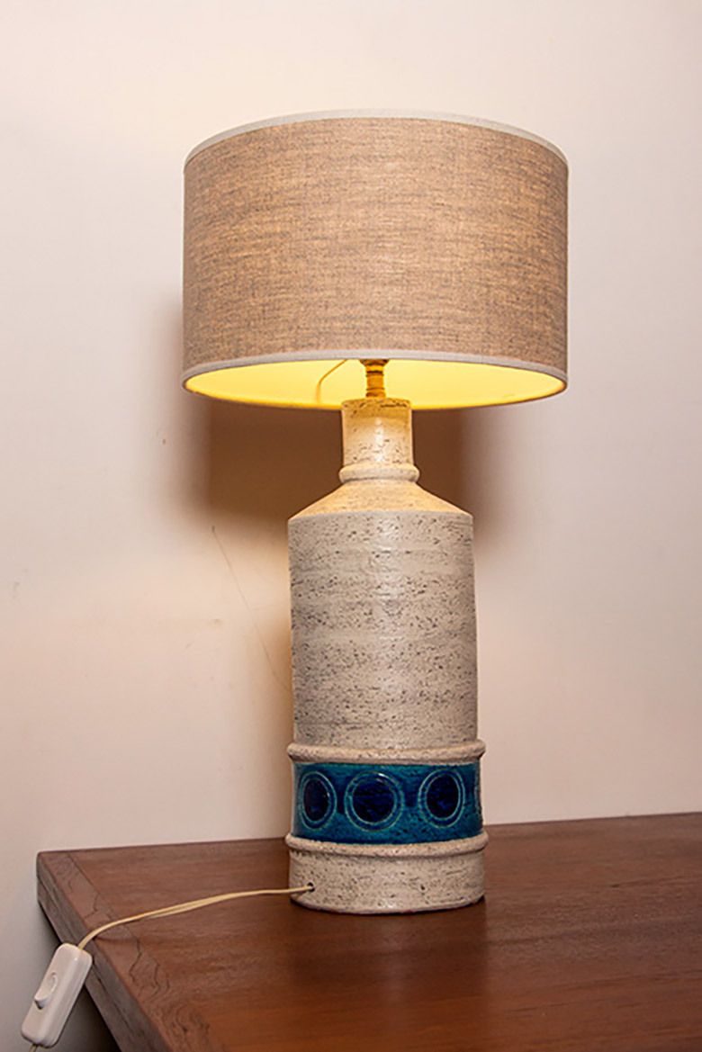 Large Italian Ceramic Floor Lamp By Aldo Londi For Bitossi, 1960s.