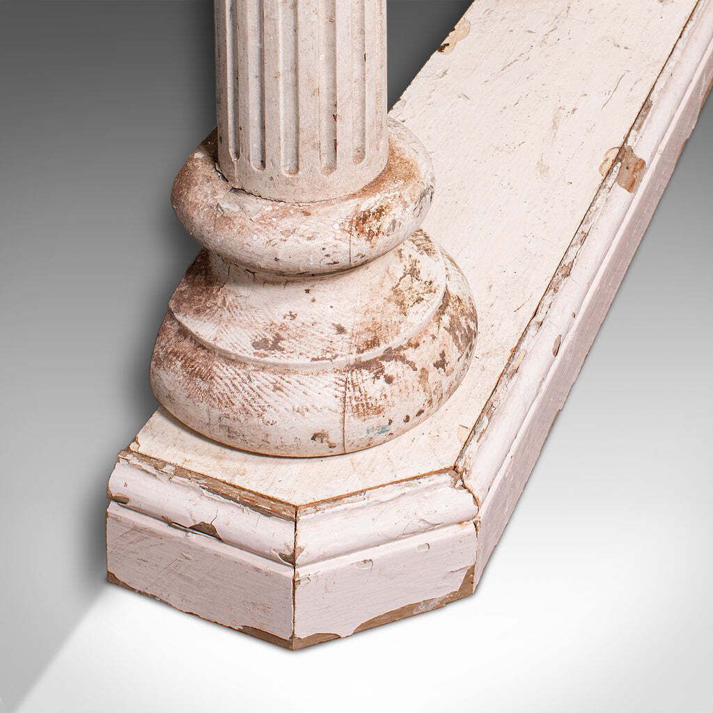 Antique Corinthian Console Table, English Pine, Marble, Hallway Stand, Victorian photo vintage