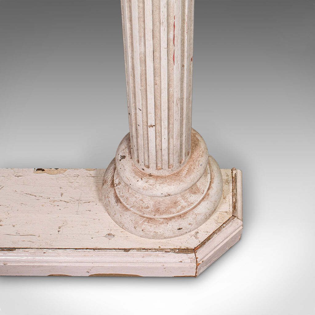 photo furniture Antique Corinthian Console Table, English Pine, Marble, Hallway Stand, Victorian