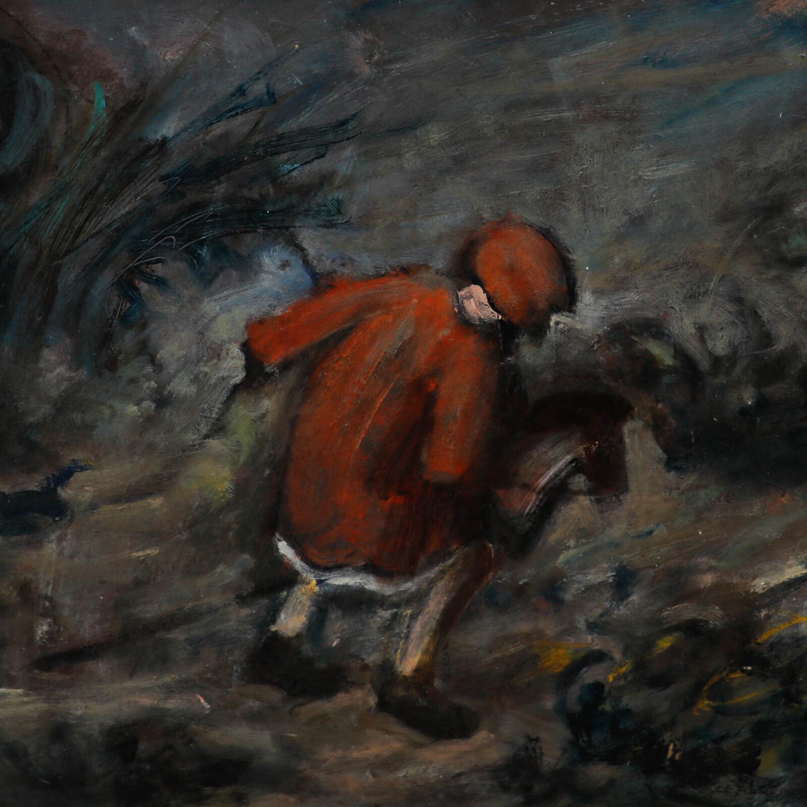 George Weissbort (1928 2013)   Framed 20th Century Oil, Child With Hobby Horse photo Art