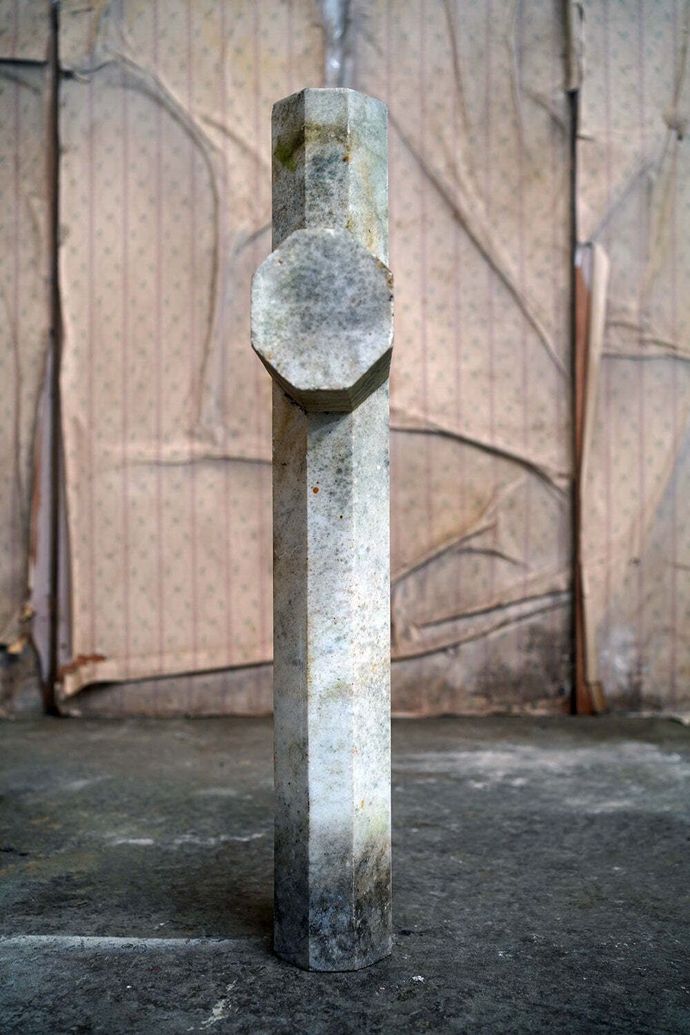 An Early 20thc Carved White Marble Gravestone In The Form Of A Latin Cross photo vinterior