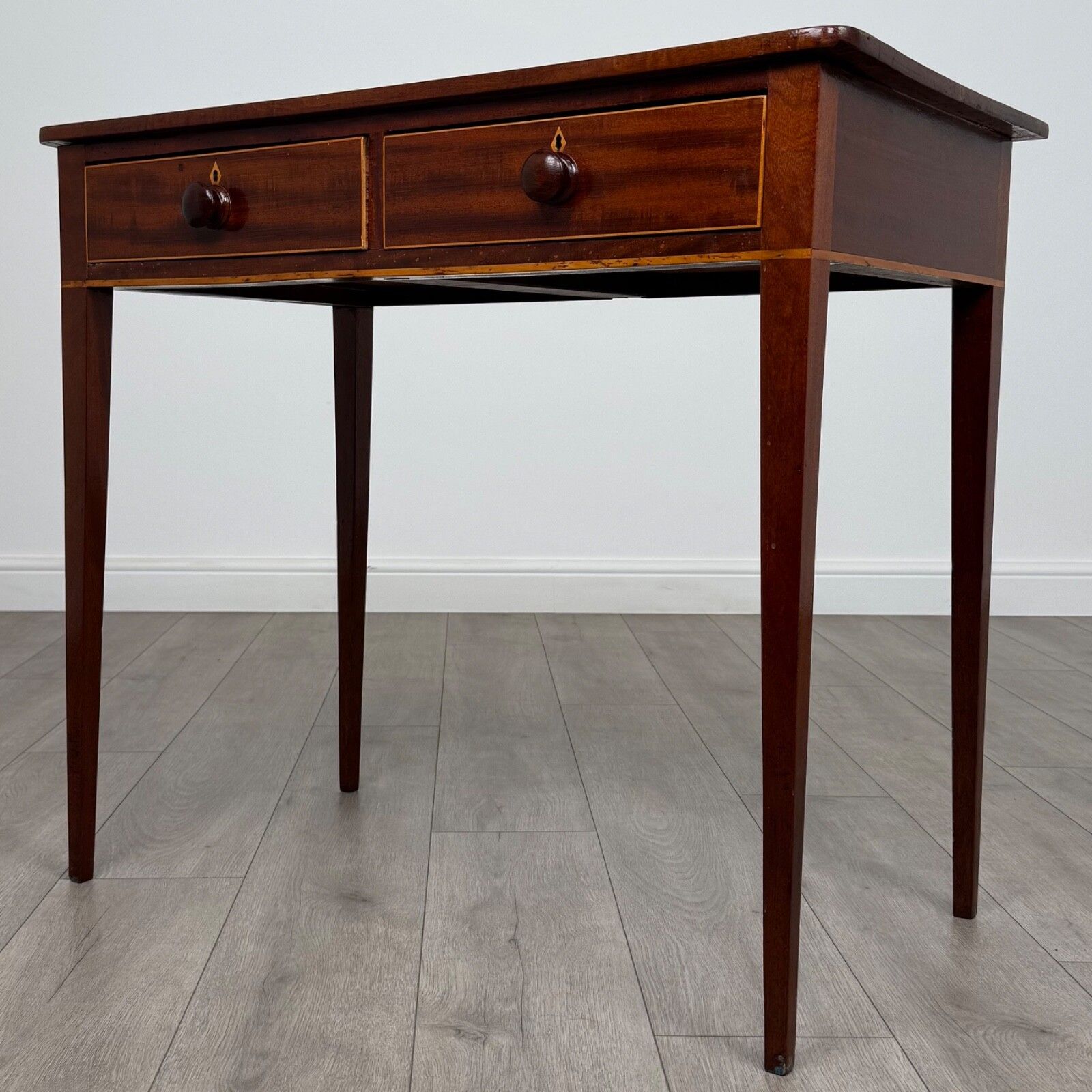 Antique 18th Century Good Quality Writing Table In Mahogany photo furniture