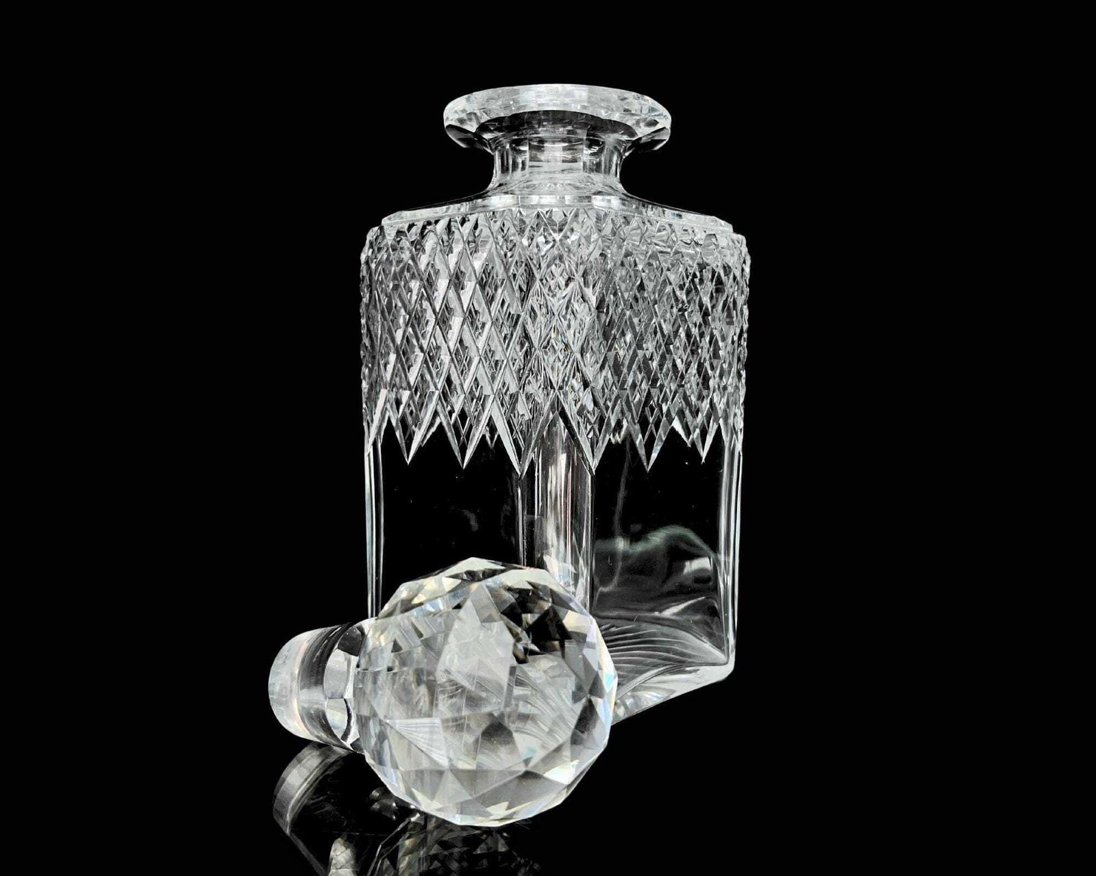 Kristallen Whiskykaraf | 1 Stuk | Val Saint Lambert | Diamantvormige Stop photo Woonaccessoires