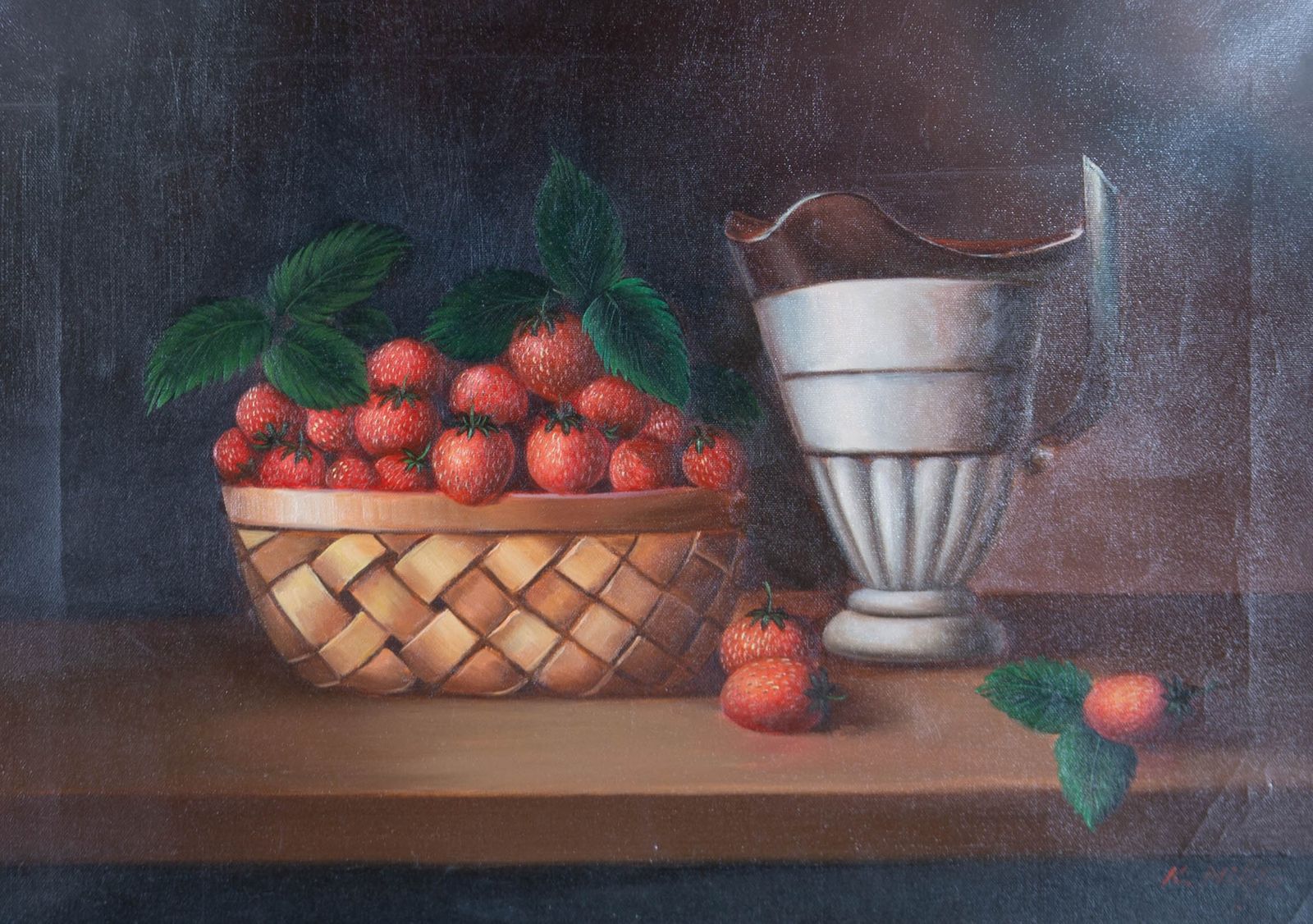 K. Mills   20th Century Oil, Strawberries And Cream photo furniture