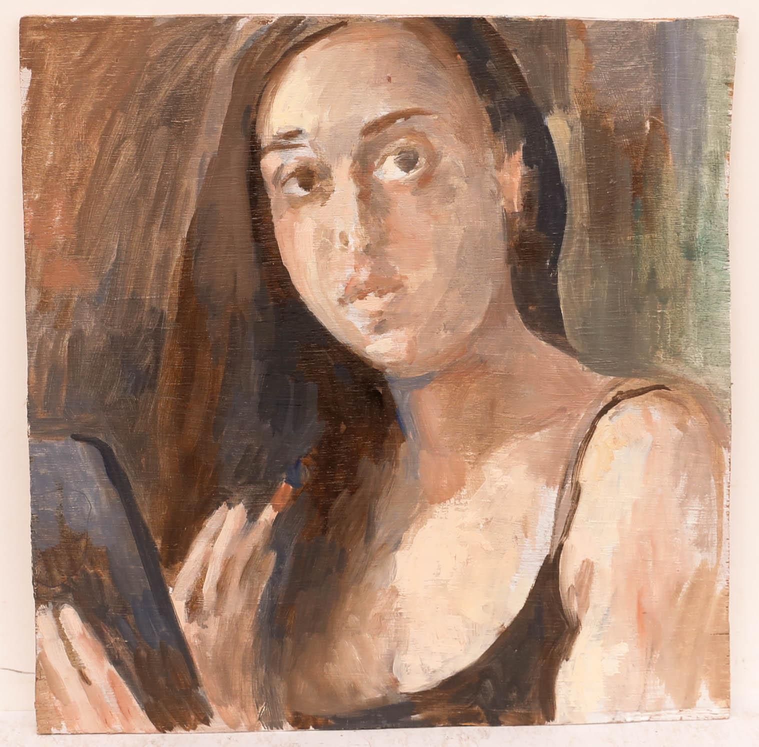 Bernadette Kelly (B.1933)   20th Century Oil, Morning Makeup photo furniture