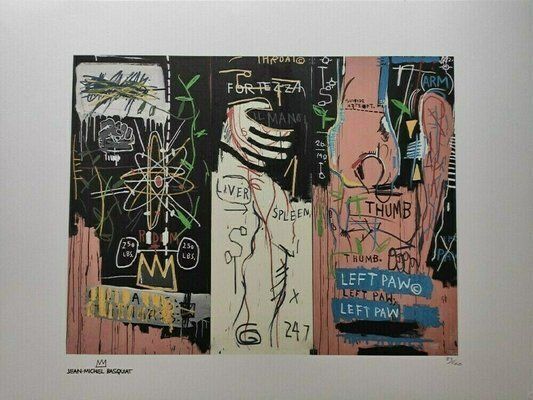 Jean Michel Basquiat, Left Paw, Print, 1980s photo for sale