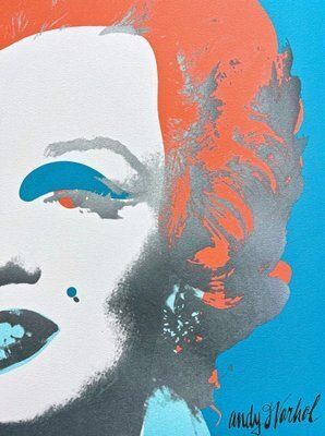 Andy Warhol – Crimson & Azure Marilyn photo Art