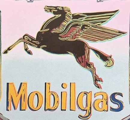 Andy Warhol, Mobilgas Pink, 1980s, Print photo furniture