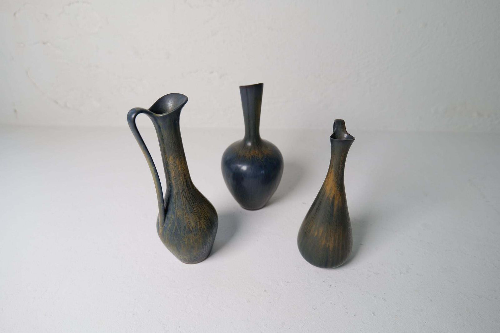 Collection Of 3 Ceramic Vessels By Gunnar Nylund Rörstrand Sweden, 1950s photo vintage