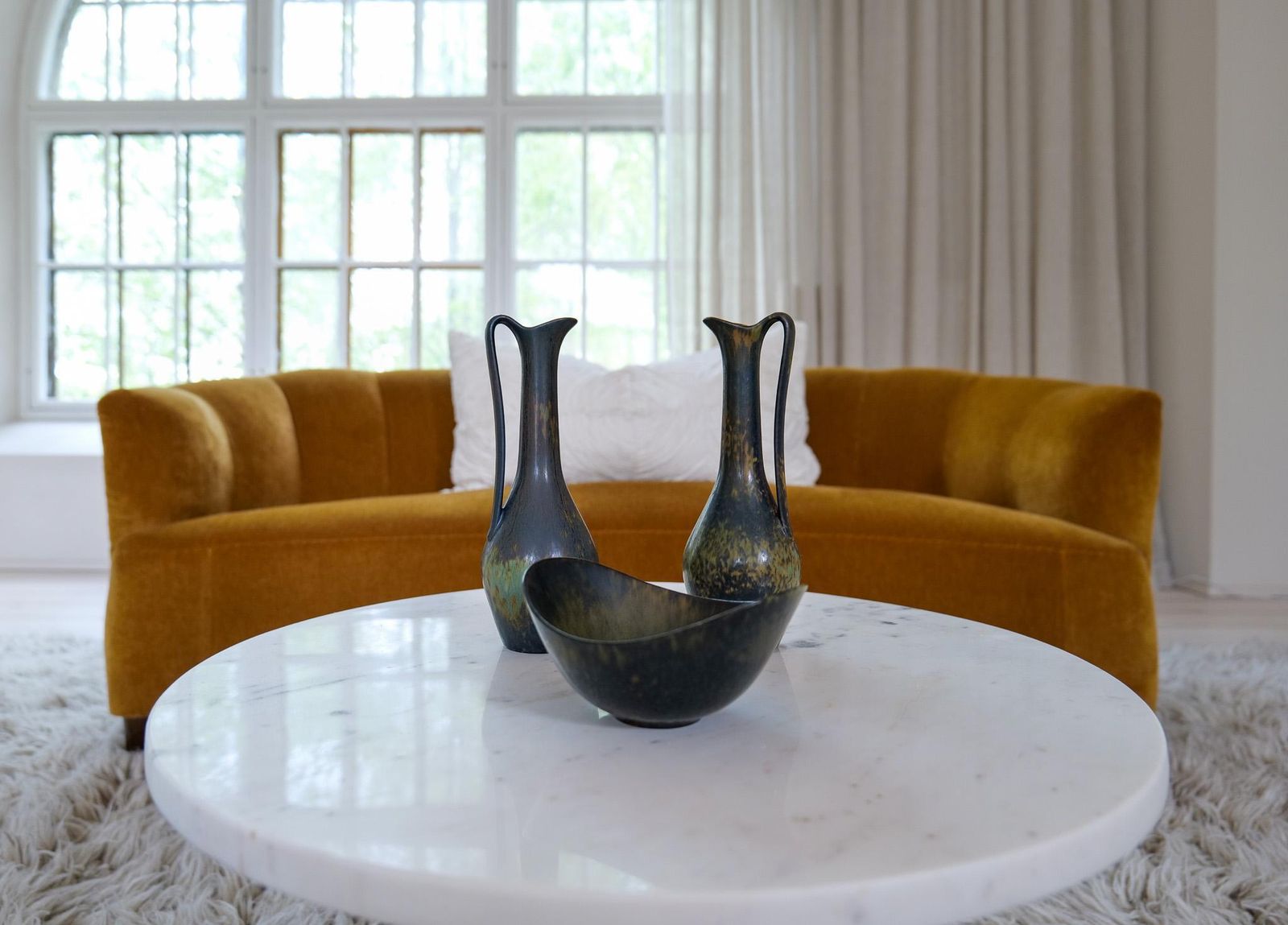 Collection Of 3 Ceramic Vessels By Gunnar Nylund Rörstrand Sweden, 1950s photo Home Decor
