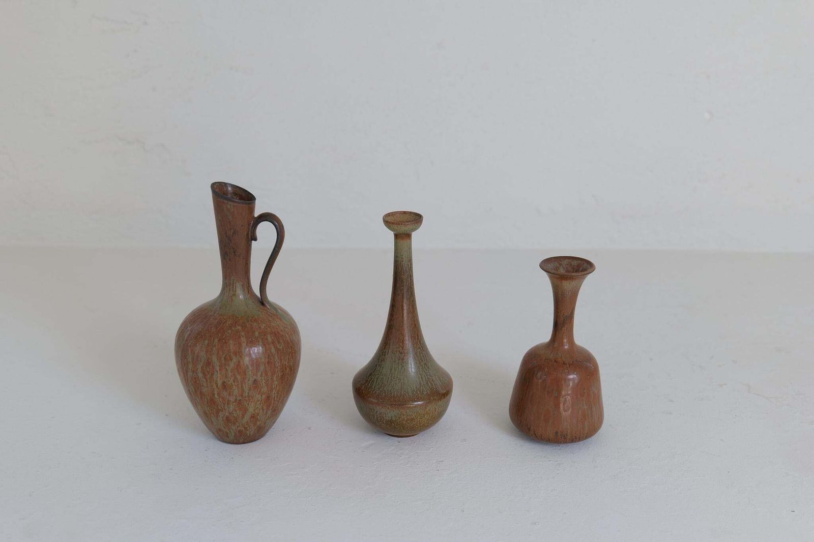 Collection Of 3 Ceramic Vessels By Gunnar Nylund Rörstrand Sweden, 1950s photo vintage